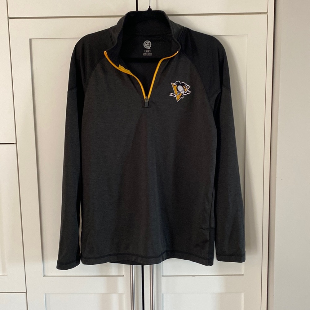 NHL Brand Lightweight Quarter Zip Sweater - Pittsburgh Penguins
